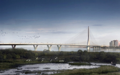 De recordbrug van Zaha Hadid opent op 12 mei in Taiwan